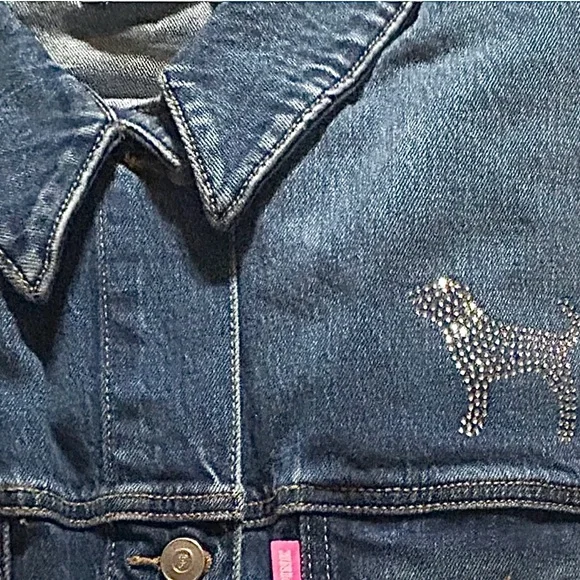 💎💎VS PINK BLING JEAN JACKET 💎💎 - Picture 4 of 8